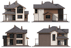 39’x49’ 3 Beds, 3 Baths Luxury Modern House Architectural Build Plans PDF.