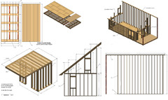 13’x31′ Tiny House Home Cabin Loft DIY Architecture Build Plans, PDF Download.