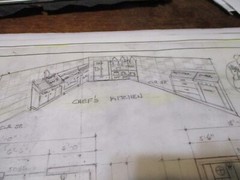 A-FRAME CABIN PLANS HAND-DRAWN ARCHITECTURAL COPIES 1200 SQ FT. CHEF’S KITCHEN