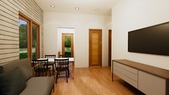 23×23 Small House Design 7×7 Meter Gable Roof 1 Bed 1 Bath (A4 Hard Copy)