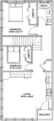 40×42 Apartment with 2-Car 1-RV Garage – PDF FloorPlan – 1,153 sqft – Model 1D