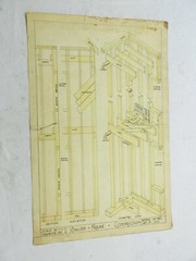 5 1923 Architectural Drawings of House Sections & Proposed Residence, 20″ x 13″