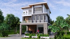 House Plan 26×49 Feet 8×15 Meter 5 Beds 5 Baths Hip Roof PDF Plan (A4 Hard Copy)