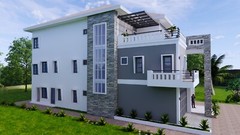 40×70 Feet House Design Plans 12×23 Meter 5 Bed 6 Bath PDF Plan & A4 Hard Copy