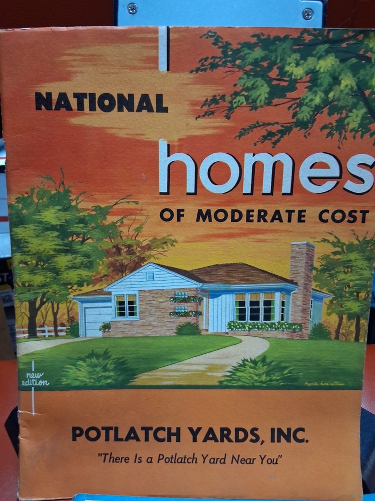 Vintage National Homes of Moderate Cost Potlatch Yards Inc Plan Book MCM