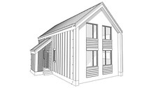 40’x52′ 2-Story, 4 Bed, 3-Bath Cozy Barnhouse Architectural Plans PDF Download.
