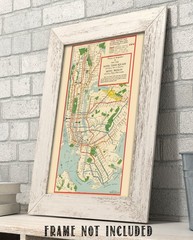 Rapid Transit Map of Greater New York Vintage Subway Rail Map Wall Art