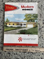 Vintage 1958 Weyerhaeuser Lumber Modern Homes MCM Ranch Home Plans Atomic Age