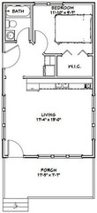 18×30 Tiny House — 540 sq ft — PDF Floor Plan – Model 5G