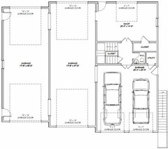 60×50 Apartment with 2-Car 2-RV Garage – PDF FloorPlan – 1,648 sqft – Model 2