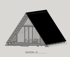 27’-6’’ x 14’-0’’ MODERN A–FRAME CABIN HOUSE PLAN PDF & 3D IMAGES