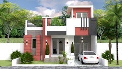 30×40 House Plan 9×12 Meter 2 Bed 2 Bath Terrace Roof PDF & A4 Hard Copy