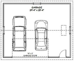 30×24 2-Car Garage — 720 sq ft — PDF Garage Plan — 10ft Walls — Model 10C