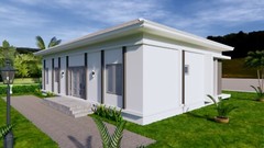 House Plans 14×11 Meter 46×36 Feet 3 Beds 2 Baths Hip Roof (A4 Hard Copy)