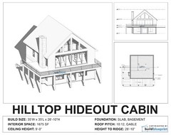 Modern 35′ x 35′ Hilltop Hideout Architectural Plans – PDF Download