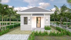 20×20 Feet Small House Plans 6×6 with One Bedroom Hip Roof (A4 Hard Copy)