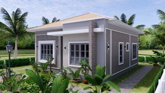 27×30 Feet Small House Design Plans 8×9 Meter 2 Beds 1 Bath Hip (A4 Hard Copy)