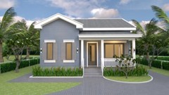 30×30 Feet House Plan 9×9 Meter 2 Bed 1 bath Gable Roof PDF Plan (A4 Hard Copy)