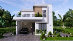 26×33 House Plans 8×10 Meter 3 Beds 3 Baths Terrace Roof PDF Plan (A4 Hard Copy)