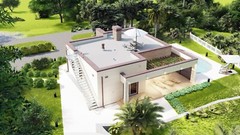 Flat House 2 Bed, Bathroom, Terrace, CAD Blueprints Metric/Imperial