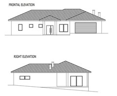 Modern 3 Bedroom 1.5 Bathroom House Floor Plans Blueprints CAD, 1953SQFT/181.4m2
