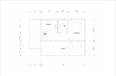 20′ x 30′ Wood Cabin Building Plans – Spacious Layout, Porch, Bedroom, and More
