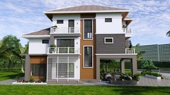 House Plan 26×49 Feet 8×15 Meter 5 Beds 5 Baths Hip Roof PDF Plan (A4 Hard Copy)