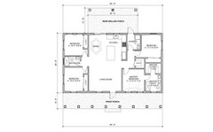 Redwood Terrace Custom House Plans and Blueprints – Spacious 4 Bed 2 Bath – 50’x