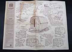 Vtg Barn Kit Build Instructional Information Ephemera 1978 Jer MFG. USA Unusual