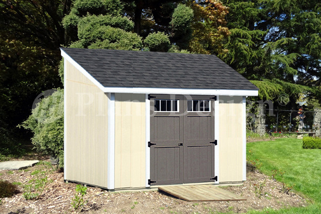 8′ x 10′ Deluxe Shed Plans Lean To #D0810L, Material List, Instructions, Drawing