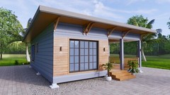 26×30 Feet Small House Plan 8×9 Meter 2 Beds 2 Bath Shed Roof PDF (A4 Hard Copy)