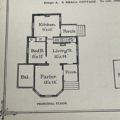 Cottage House Plan 1900 Antique Floor Plans Architectural Designs