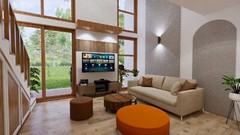 16×33 Feet House Plan 5×10 Meter 2 Beds 2 Baths Shed Roof (A4 Hard Copy)