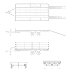 8.5 x 16 Deck Over Trailer Plans, 7,000 lb Capacity, DIY Blueprints, Step-by