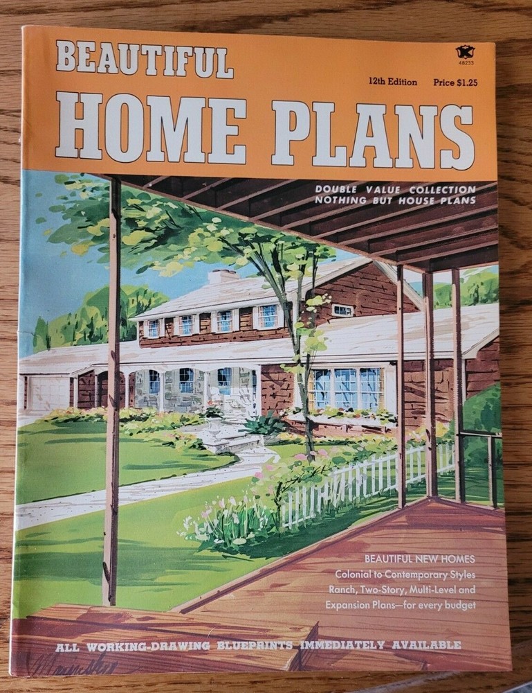 Vintage 1960s Beautiful Home Plans Magazine, Building Plans inspiration,12th Ed