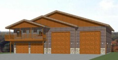 60×50 Apartment with 2-Car 2-RV Garage – PDF FloorPlan – 1,648 sqft – Model 2A