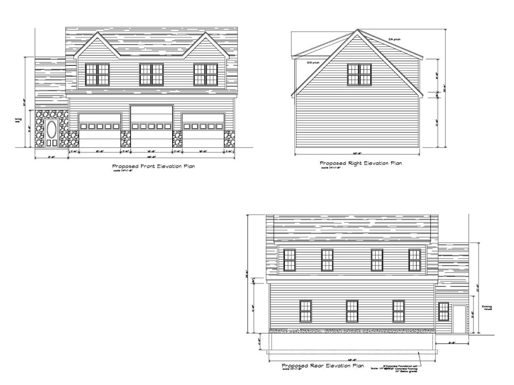 30’X40′-40’X30′ GARAGE PLANS GABLE END OVERSIZED 3 CAR GARAGE PLAN 18-3040-GBL-6