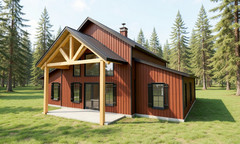 2,020 Sqft (Living) Modern Farm House with – 3 Bd, 2 Ba,