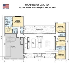 Mighty Maple Barndominium House Plan – 2636 SF, 4 Bed 3.5 Bath – Modern Open Flo