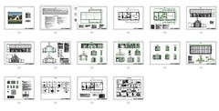 Modern Scandinavian Two Bedroom Cabin Plan, Cottage Architectural Blueprints