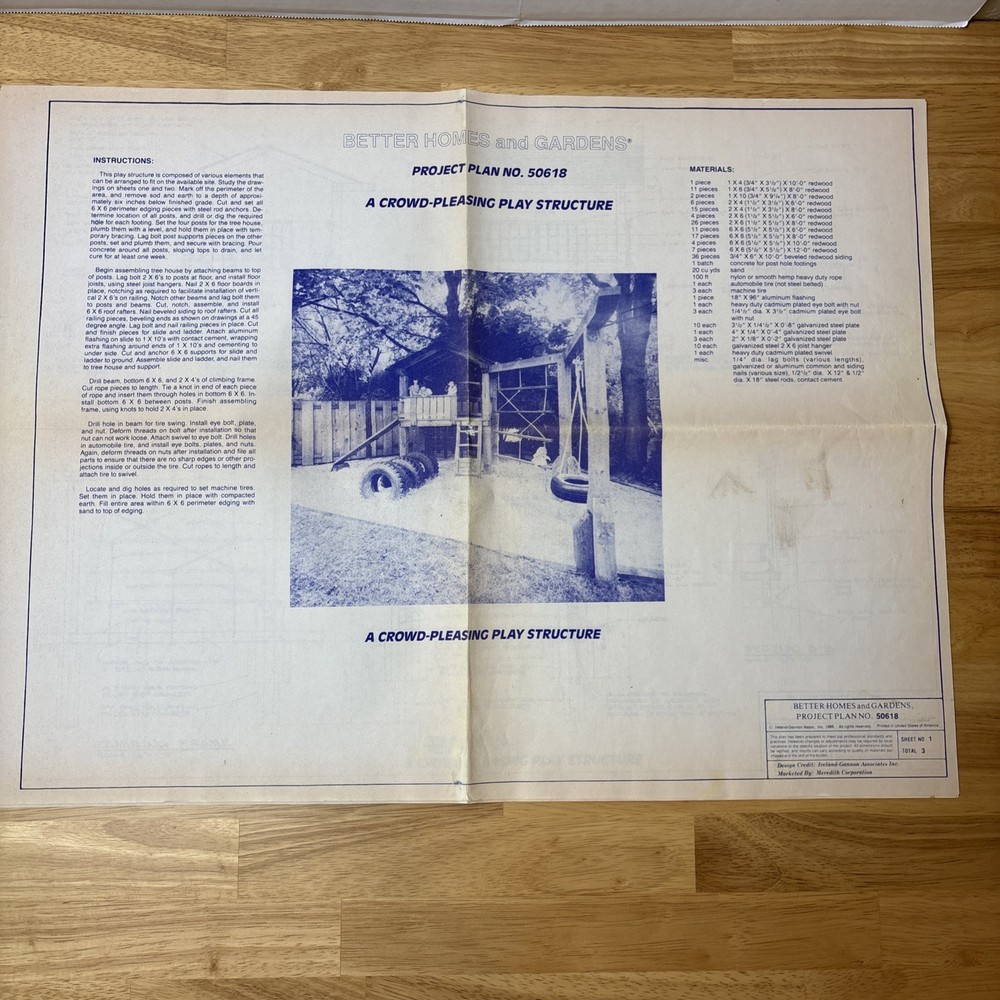 Better Homes & Gardens Project Plan No 50618 Design Ireland-Gannon Prints 1986