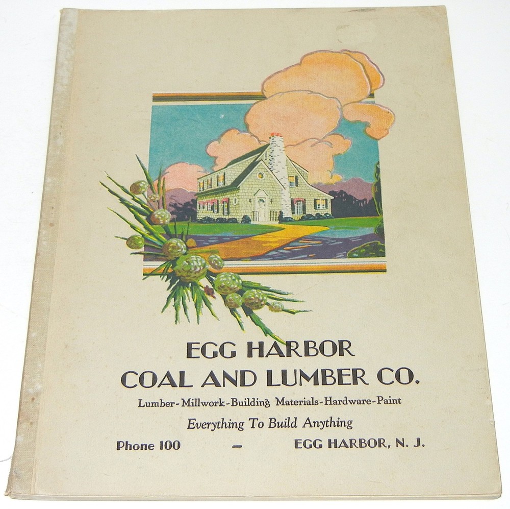 VINTAGE 1929 HOUSE HOME BUILDING DESIGNS FLOOR PLANS EGG HARBOR CITY NJ CATALOG