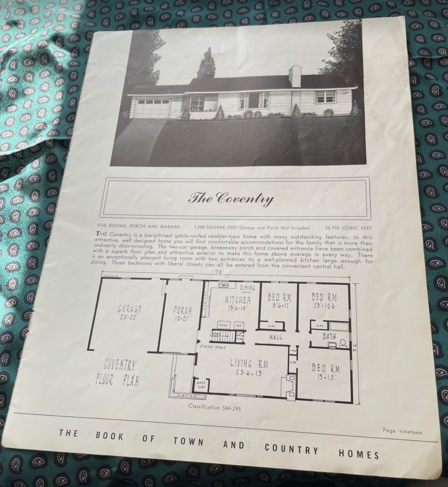 Floor Plans Book Town Country Homes 1950s Coventry 584-295 Dexter 983-170