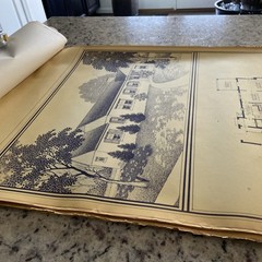 Vintage 1948 MCM Bungalow Ranch HomePlan Blueprint Triflex Service Washington DC