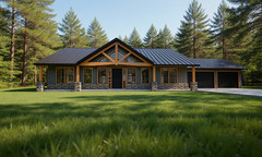 2,080 Sqft (Living) Modern Farm House with – 3 Bedrooms and 2 Baths with Garage