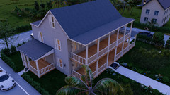 Generic Detailed Farmhouse Plans 42′ x 28′ 3 Bedrooms, 3 Baths, Wood Const.