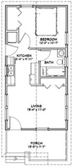 16×32 Tiny House — 511 sq ft — PDF Floor Plan — Model 1N