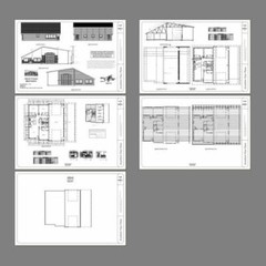 46×48 House – 3 Bedroom 2 Bath 1 RV – 1,157 sqft – PDF Floor Plan – Model 4