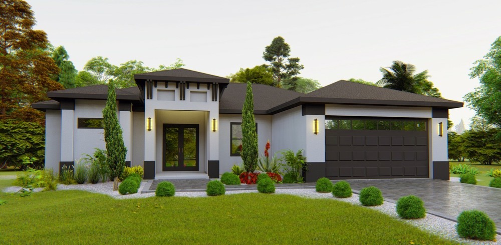 BLUEPRINTS CONTEMPORARY HOUSE PLAN ARCHUP #110P