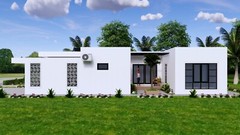 40×59 Feet House Plans 12×8 Meter 3 Beds 3 Baths Terrace Roof PDF (A4 Hard Copy)